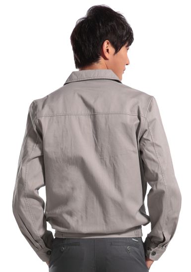 淺駝長袖純棉工作服