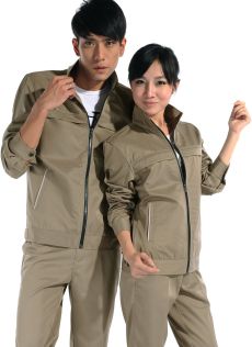 駝色長(zhǎng)袖防靜電工作服