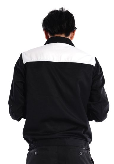 黑白差色長袖防靜電工作服